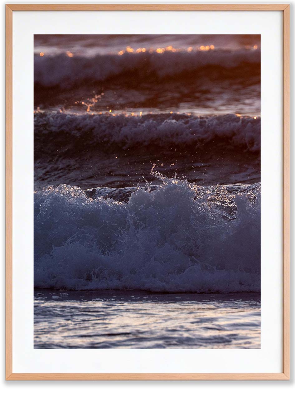 Olas al atardecer